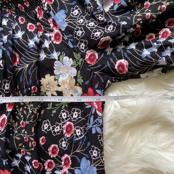 Nasty Gal Black Floral Off-Shoulder Dress Size 8 - Picture 13 of 16